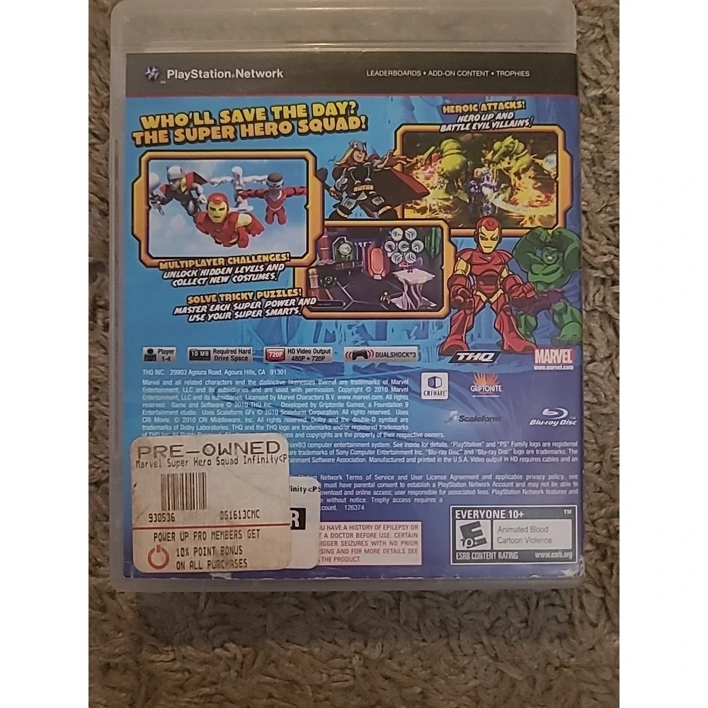 Marvel Super Hero Squad The Infinity Gauntlet PS3 With Manual, Tested